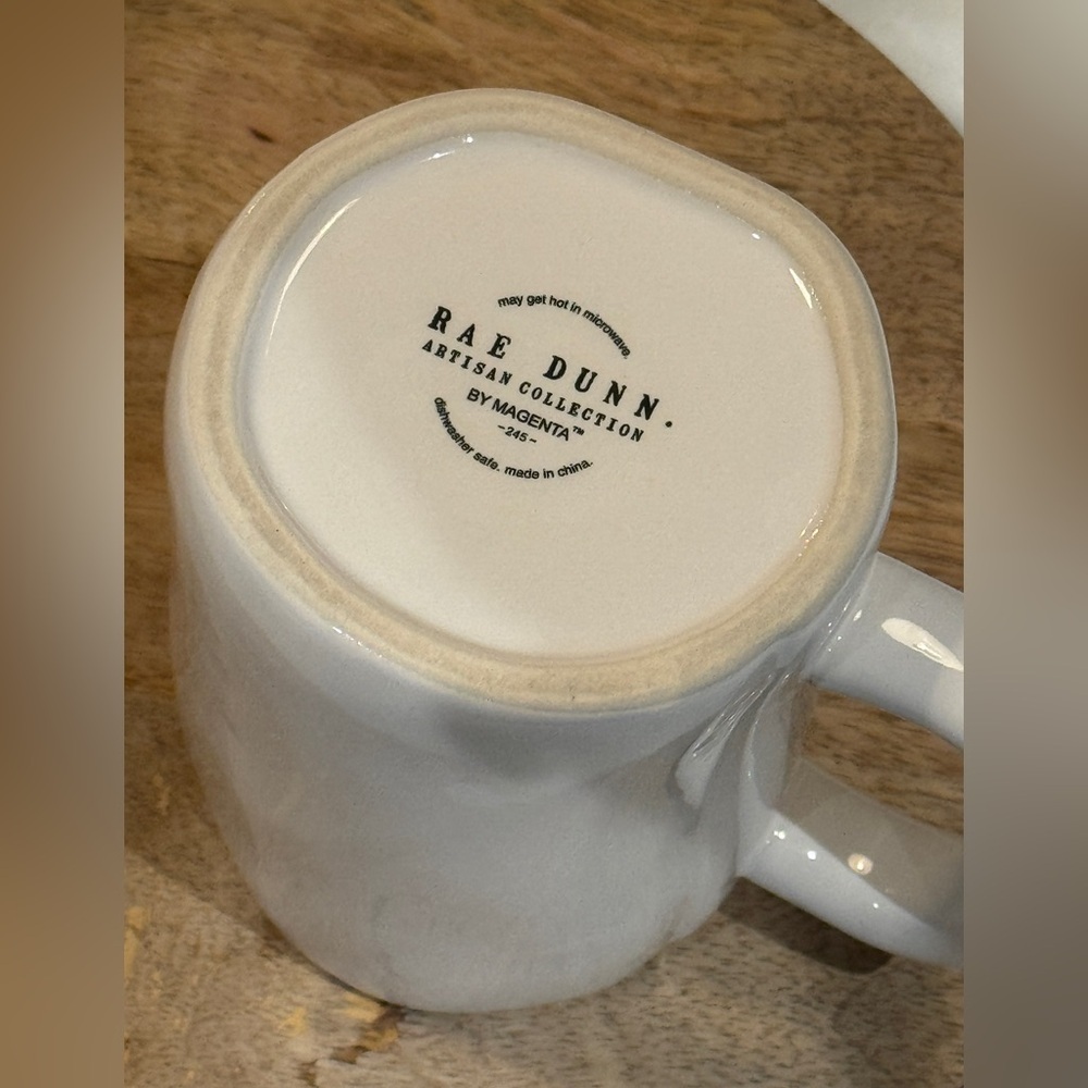 Rae Dunn AGRADECIDA “Grateful” Espanol Coffee Tea Mug White Ceramic - Picture 4 of 5